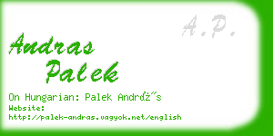 andras palek business card